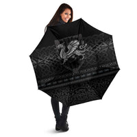 Welsh Celtic Culture Umbrella Wales Y Ddraig Goch with Knot - Wonder Print Shop