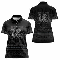 Welsh Celtic Culture Women Polo Shirt Wales Y Ddraig Goch with Knot - Wonder Print Shop