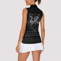 Welsh Celtic Culture Women Sleeveless Polo Shirt Wales Y Ddraig Goch with Knot - Wonder Print Shop