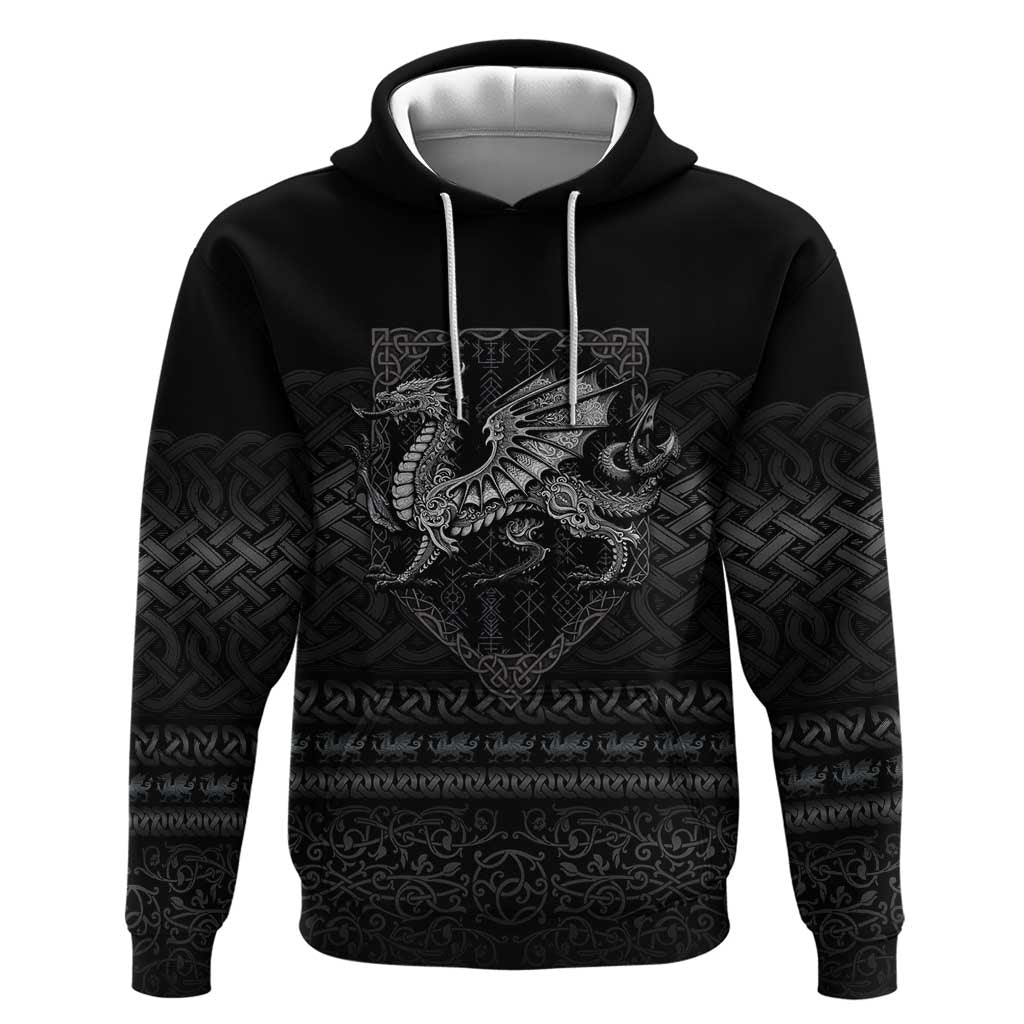 Welsh Celtic Culture Zip Hoodie Wales Y Ddraig Goch with Knot - Wonder Print Shop
