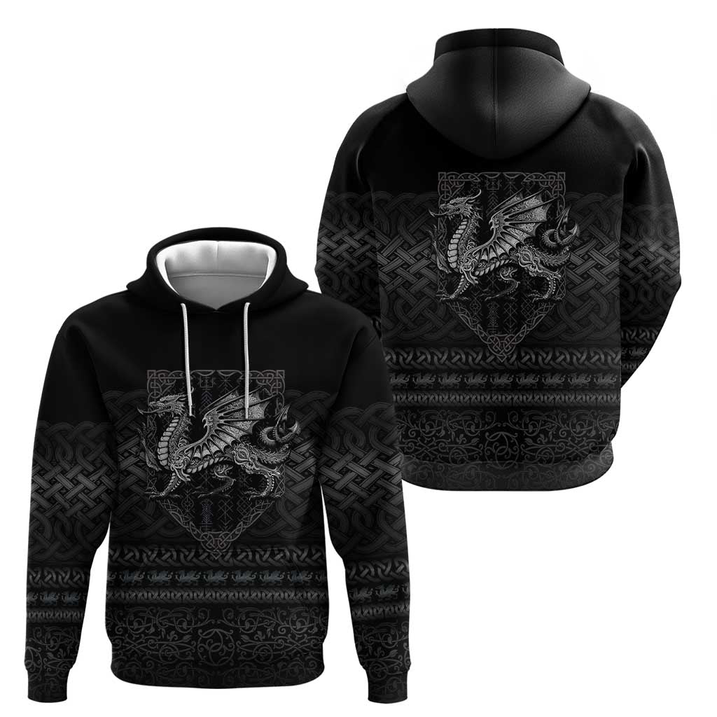 Welsh Celtic Culture Zip Hoodie Wales Y Ddraig Goch with Knot - Wonder Print Shop
