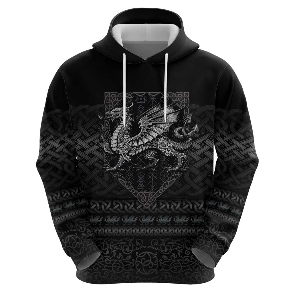 Welsh Celtic Culture Zip Hoodie Wales Y Ddraig Goch with Knot - Wonder Print Shop