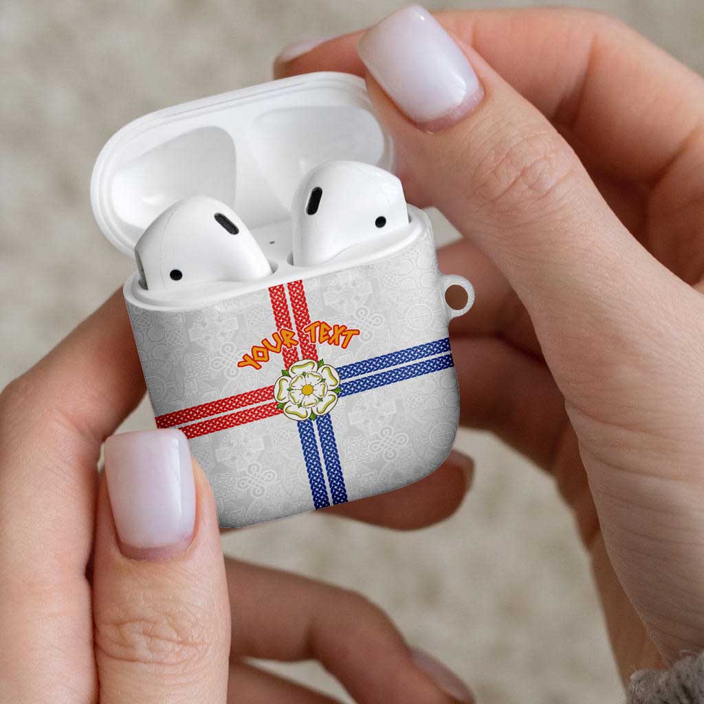 Personalized Yorkshire Celtic Heritage AirPods Case Cross Style - Wonder Print Shop