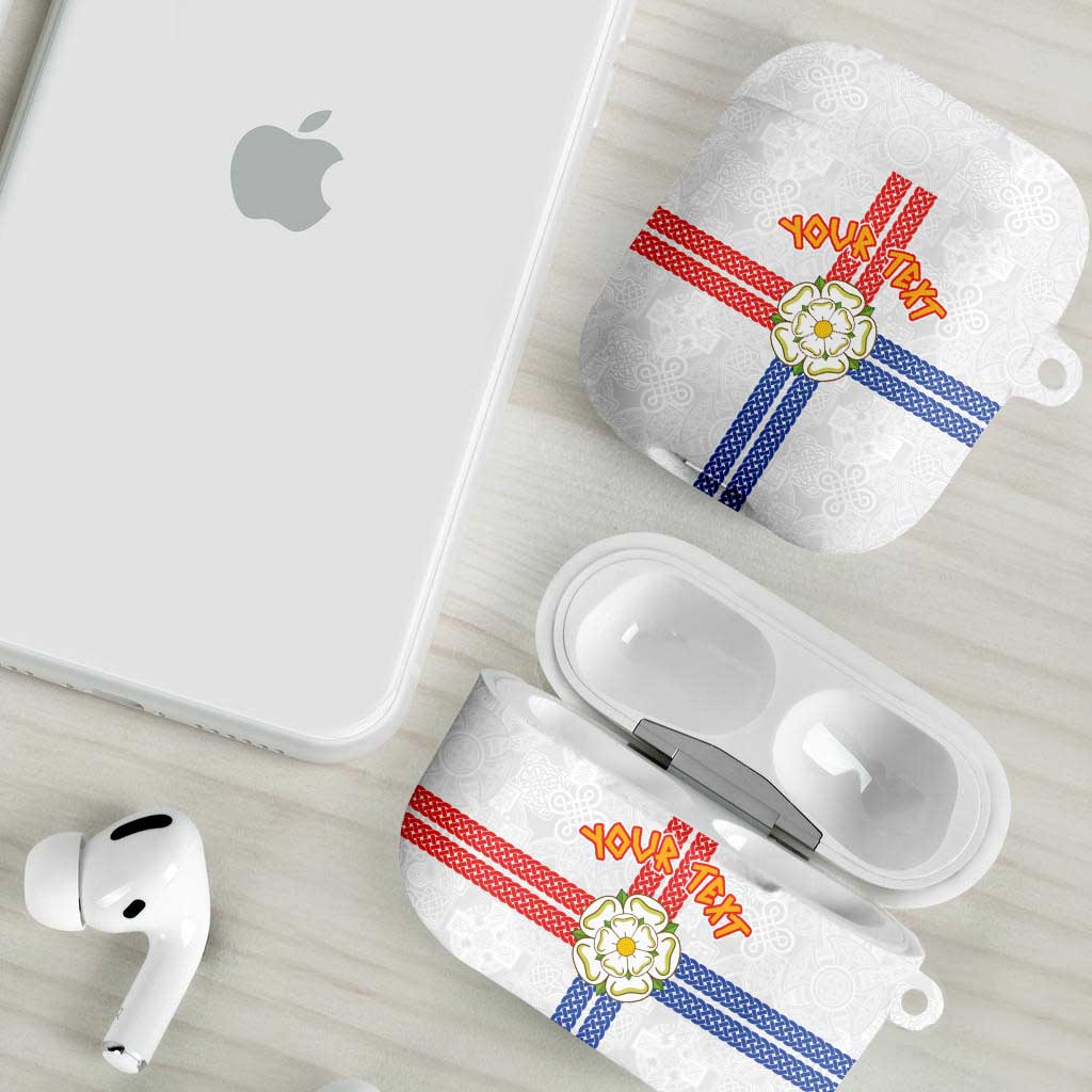 Personalized Yorkshire Celtic Heritage AirPods Case Cross Style - Wonder Print Shop