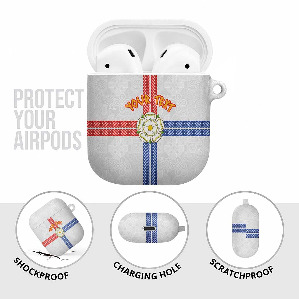 Personalized Yorkshire Celtic Heritage AirPods Case Cross Style - Wonder Print Shop