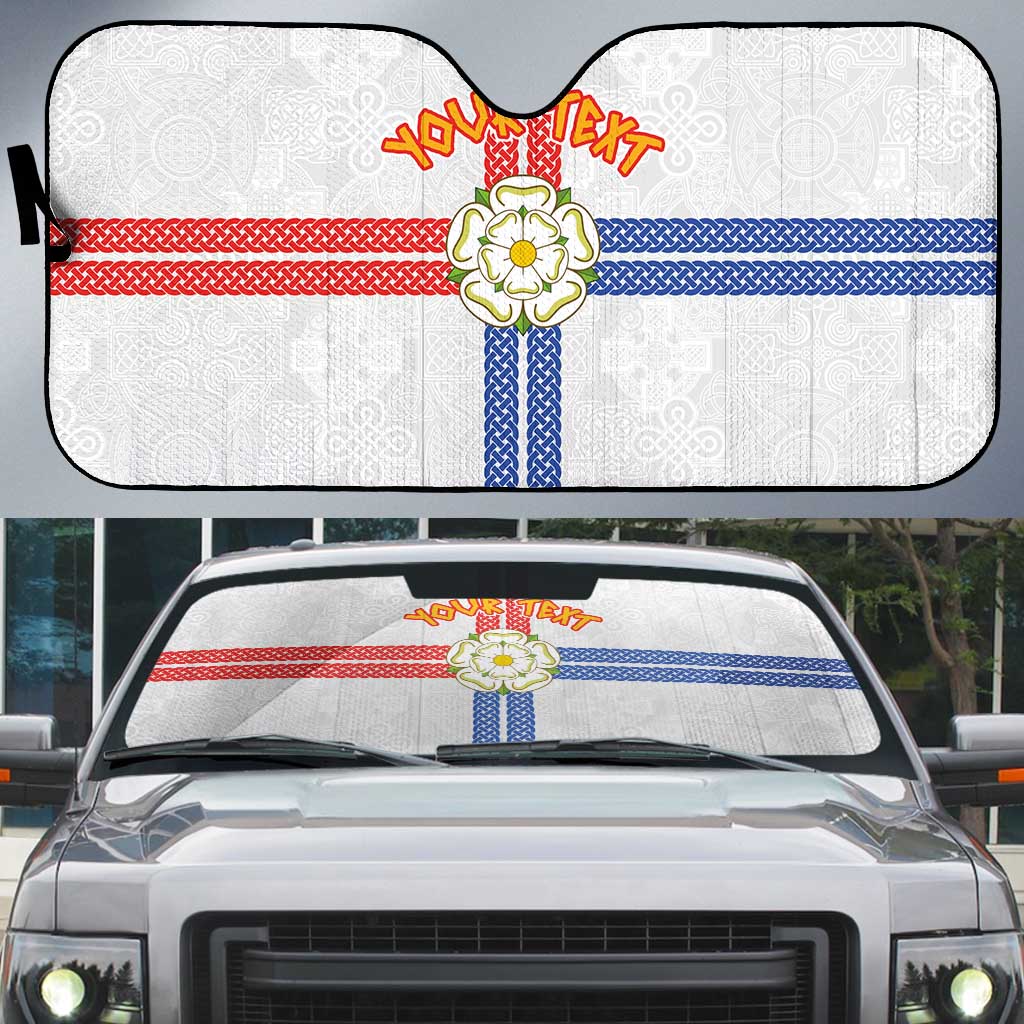 Personalized Yorkshire Celtic Heritage Auto Sun Shade Cross Style - Wonder Print Shop
