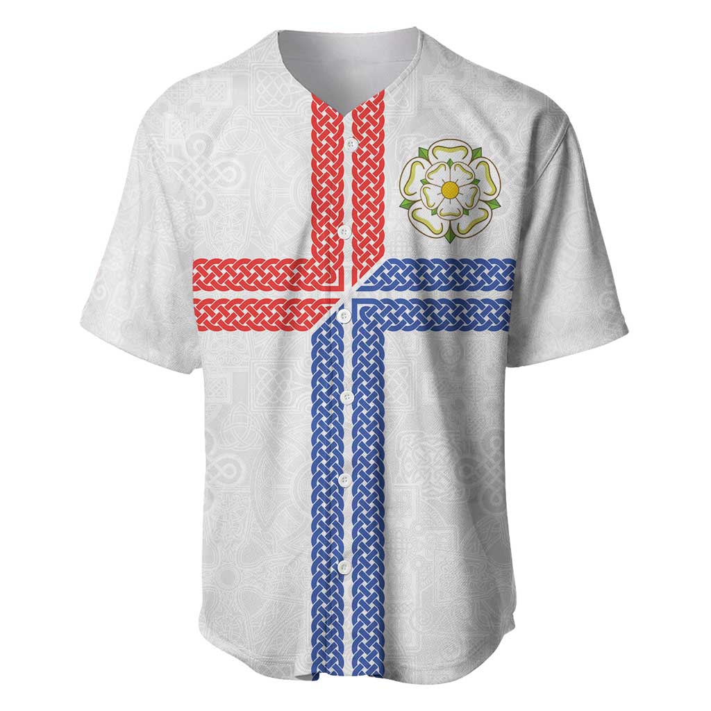 Personalized Yorkshire Celtic Heritage Baseball Jersey Cross Style - Wonder Print Shop
