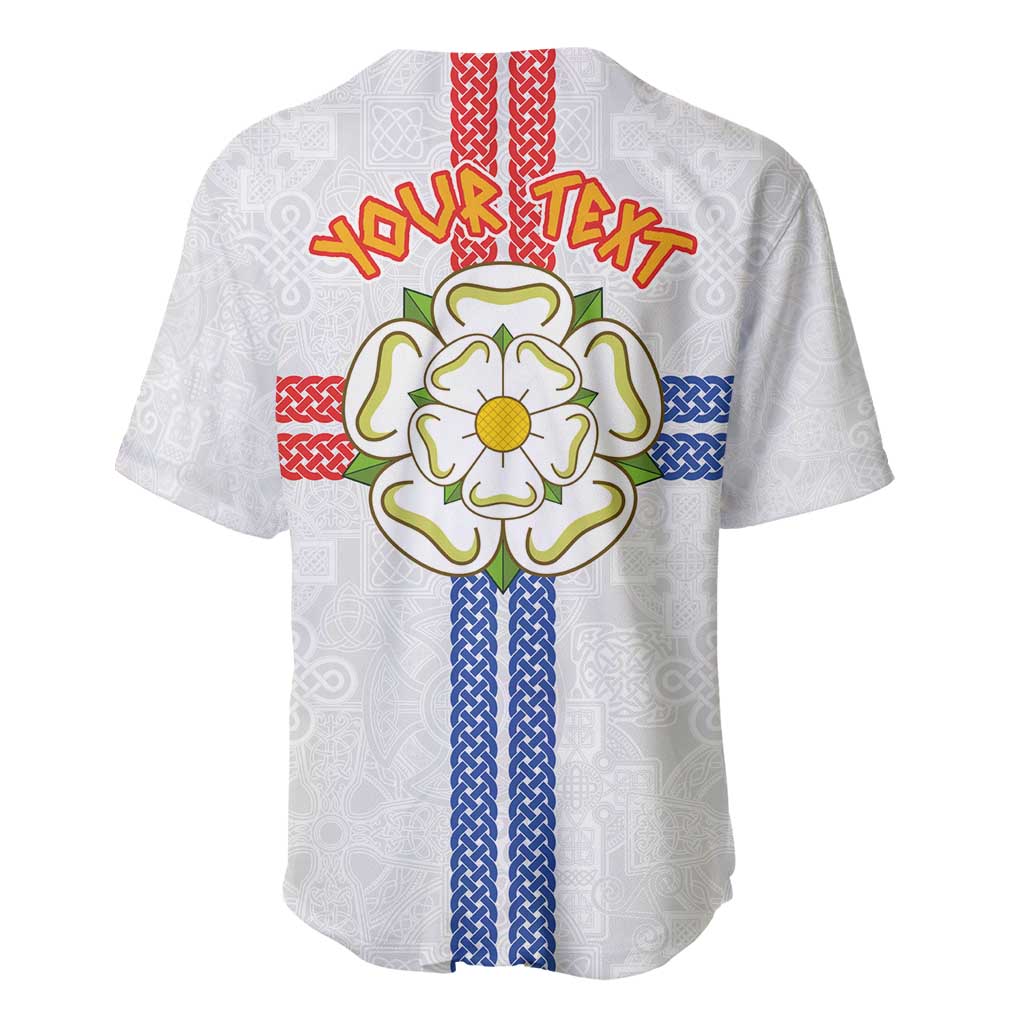 Personalized Yorkshire Celtic Heritage Baseball Jersey Cross Style - Wonder Print Shop