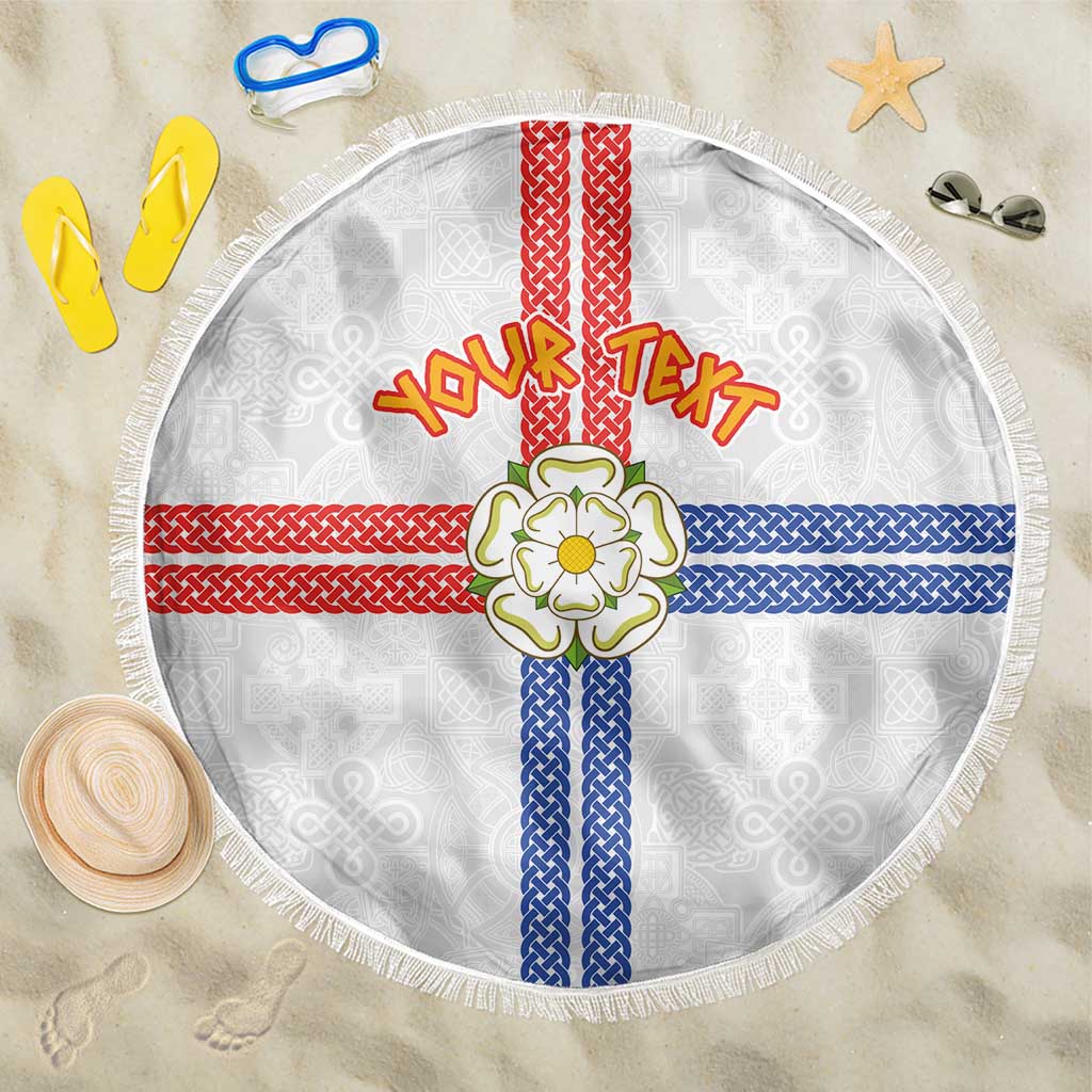 Personalized Yorkshire Celtic Heritage Beach Blanket Cross Style - Wonder Print Shop