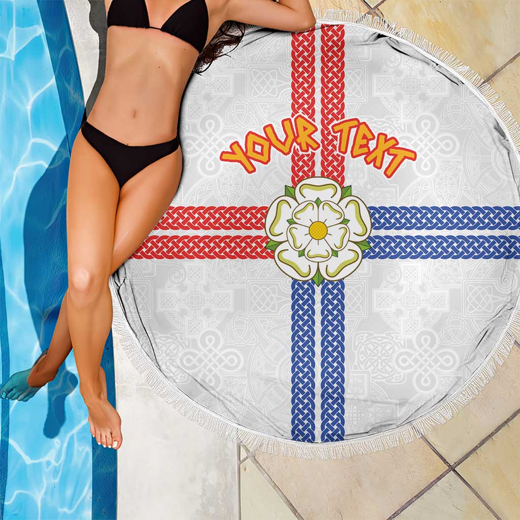 Personalized Yorkshire Celtic Heritage Beach Blanket Cross Style - Wonder Print Shop
