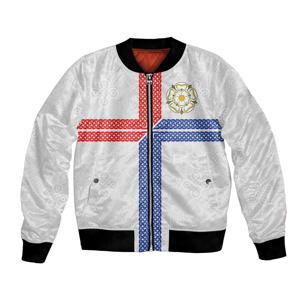 Personalized Yorkshire Celtic Heritage Bomber Jacket Cross Style - Wonder Print Shop