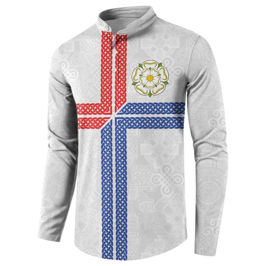 Personalized Yorkshire Celtic Heritage Button Sweatshirt Cross Style - Wonder Print Shop