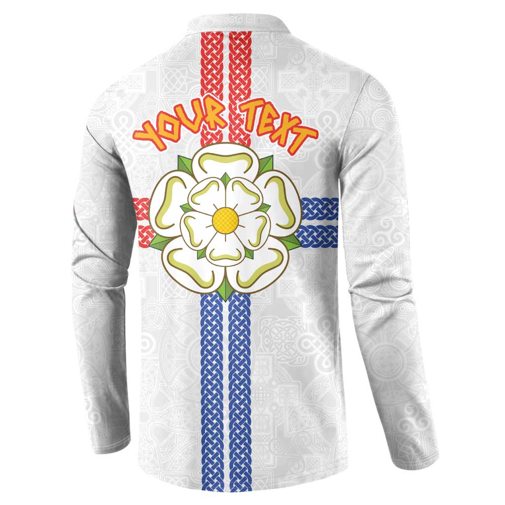 Personalized Yorkshire Celtic Heritage Button Sweatshirt Cross Style - Wonder Print Shop