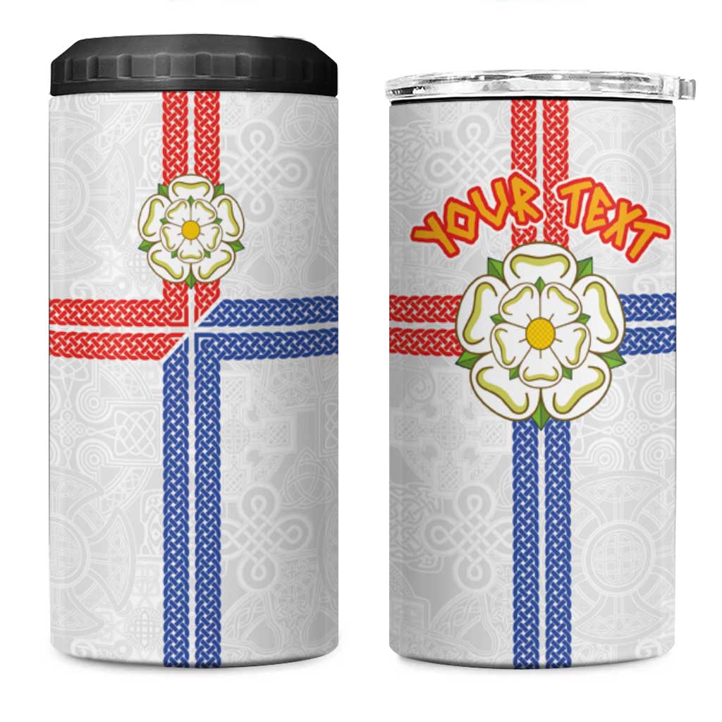 Personalized Yorkshire Celtic Heritage 4 in 1 Can Cooler Tumbler Cross Style - Wonder Print Shop