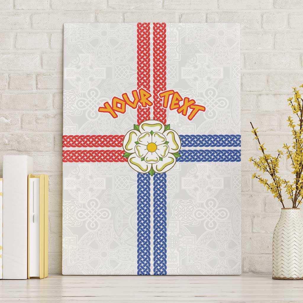 Personalized Yorkshire Celtic Heritage Canvas Wall Art Cross Style - Wonder Print Shop