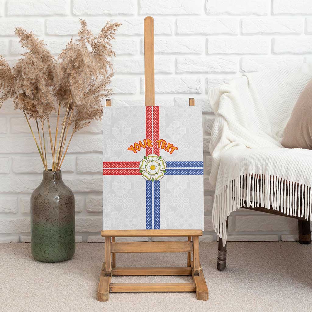 Personalized Yorkshire Celtic Heritage Canvas Wall Art Cross Style - Wonder Print Shop
