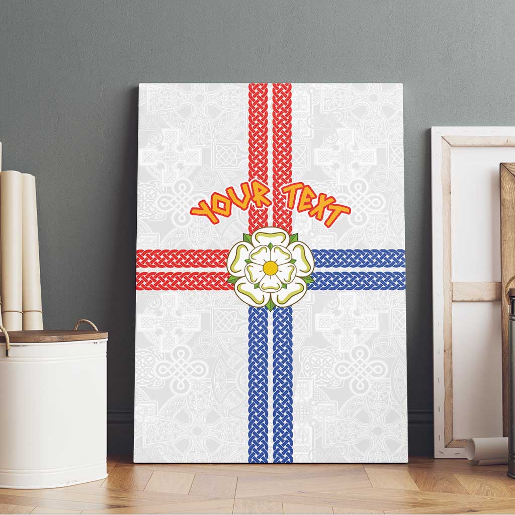 Personalized Yorkshire Celtic Heritage Canvas Wall Art Cross Style - Wonder Print Shop