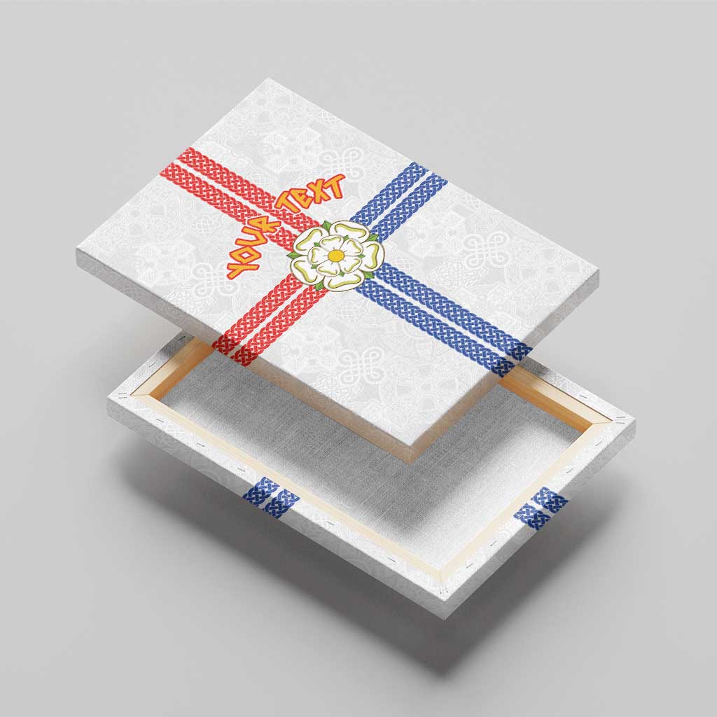 Personalized Yorkshire Celtic Heritage Canvas Wall Art Cross Style - Wonder Print Shop