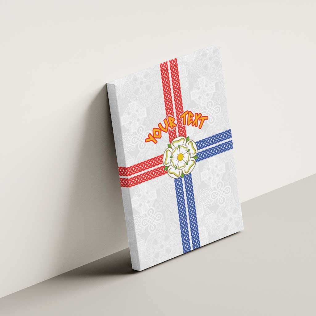 Personalized Yorkshire Celtic Heritage Canvas Wall Art Cross Style - Wonder Print Shop