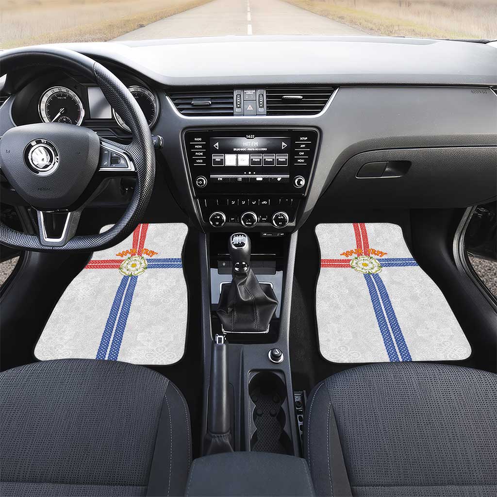 Personalized Yorkshire Celtic Heritage Car Mats Cross Style - Wonder Print Shop