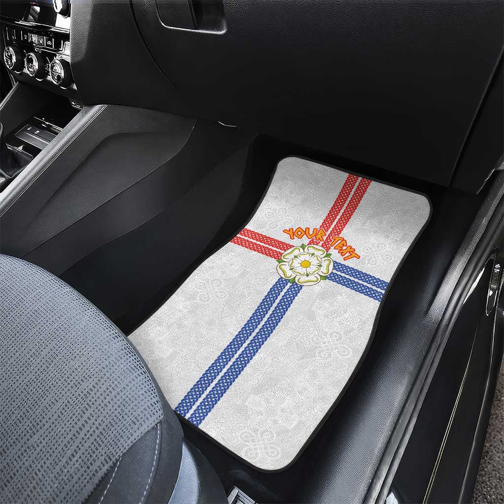 Personalized Yorkshire Celtic Heritage Car Mats Cross Style - Wonder Print Shop