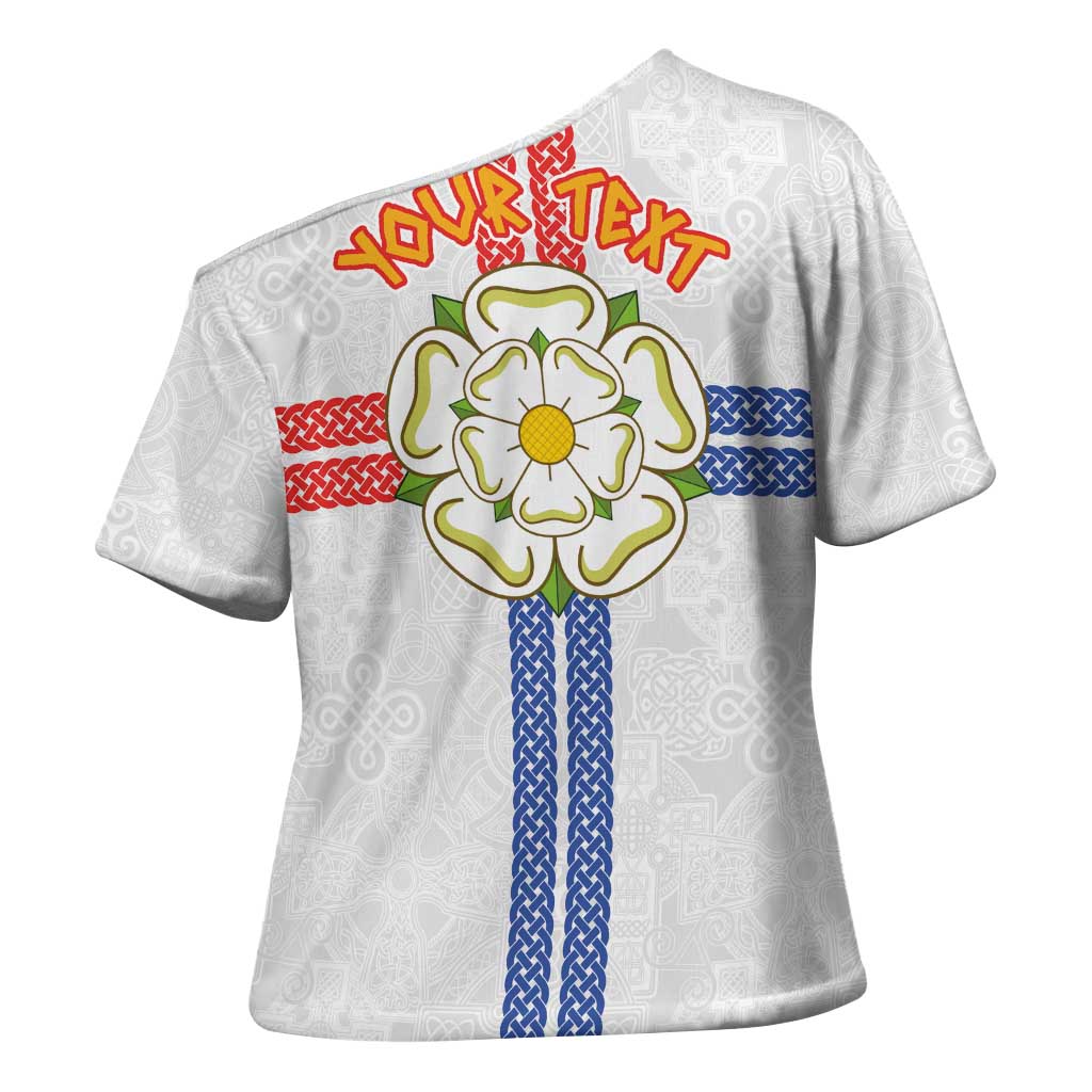 Personalized Yorkshire Celtic Heritage Cross Shoulder Shirt Cross Style - Wonder Print Shop