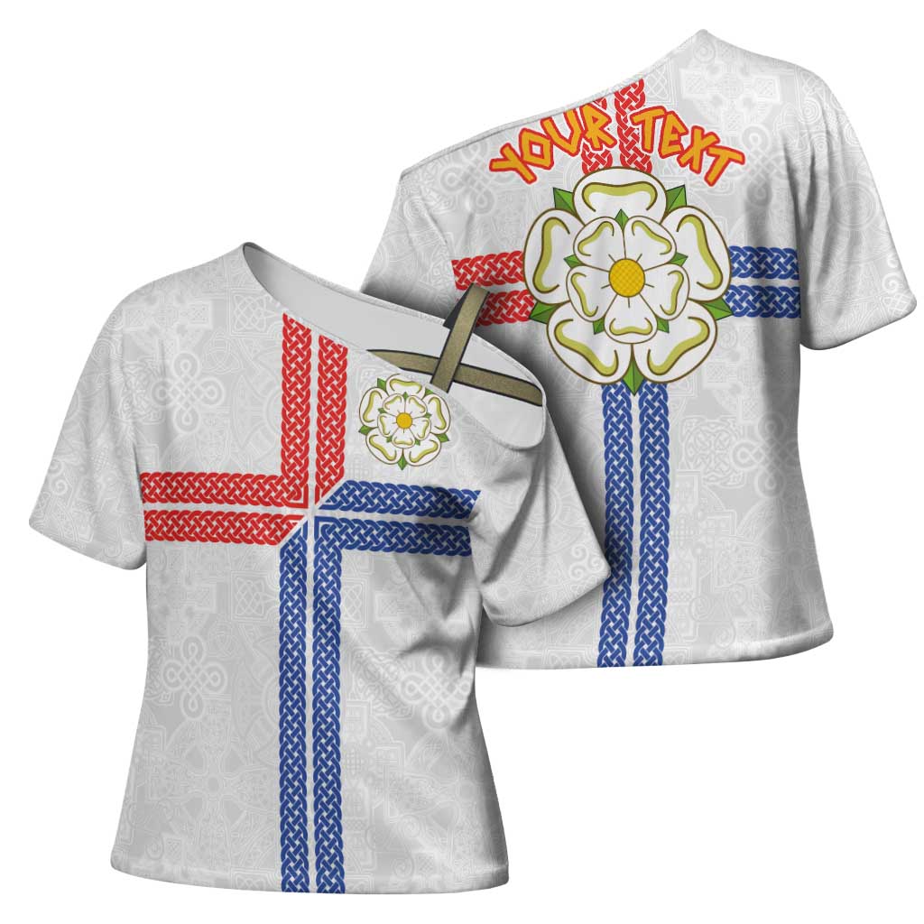 Personalized Yorkshire Celtic Heritage Cross Shoulder Shirt Cross Style - Wonder Print Shop