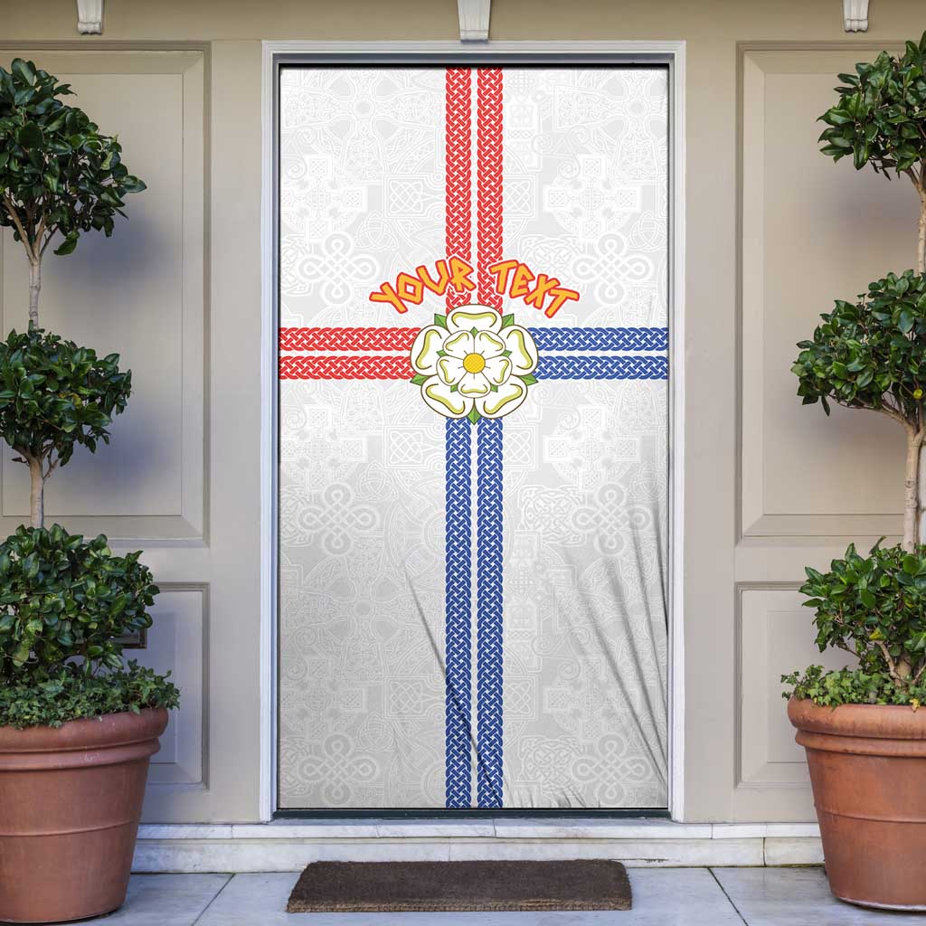 Personalized Yorkshire Celtic Heritage Door Cover Cross Style - Wonder Print Shop