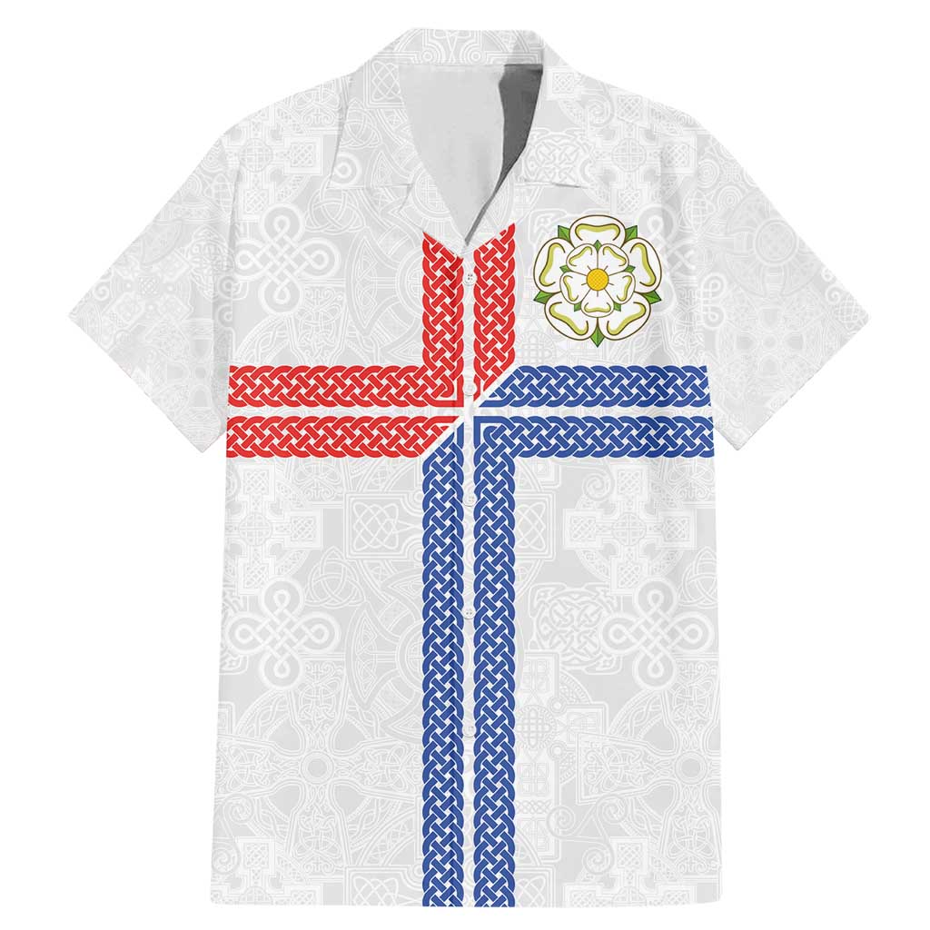 Personalized Yorkshire Celtic Heritage Family Matching Mermaid Dress and Hawaiian Shirt Cross Style - Wonder Print Shop