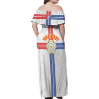 Personalized Yorkshire Celtic Heritage Family Matching Off Shoulder Maxi Dress and Hawaiian Shirt Cross Style - Wonder Print Shop