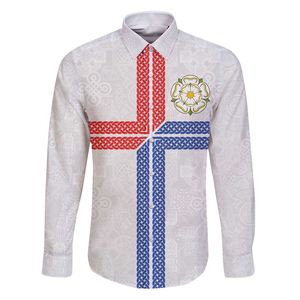 Personalized Yorkshire Celtic Heritage Family Matching Puletasi and Hawaiian Shirt Cross Style - Wonder Print Shop