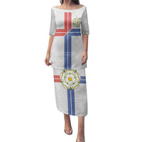 Personalized Yorkshire Celtic Heritage Family Matching Puletasi and Hawaiian Shirt Cross Style - Wonder Print Shop