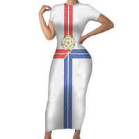 Personalized Yorkshire Celtic Heritage Family Matching Short Sleeve Bodycon Dress and Hawaiian Shirt Cross Style - Wonder Print Shop