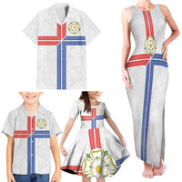 Personalized Yorkshire Celtic Heritage Family Matching Tank Maxi Dress and Hawaiian Shirt Cross Style - Wonder Print Shop