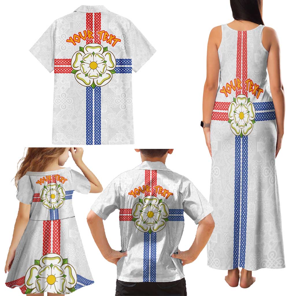 Personalized Yorkshire Celtic Heritage Family Matching Tank Maxi Dress and Hawaiian Shirt Cross Style - Wonder Print Shop
