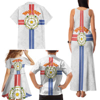 Personalized Yorkshire Celtic Heritage Family Matching Tank Maxi Dress and Hawaiian Shirt Cross Style - Wonder Print Shop