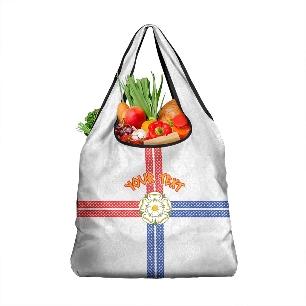 Personalized Yorkshire Celtic Heritage Grocery Bag Cross Style - Wonder Print Shop