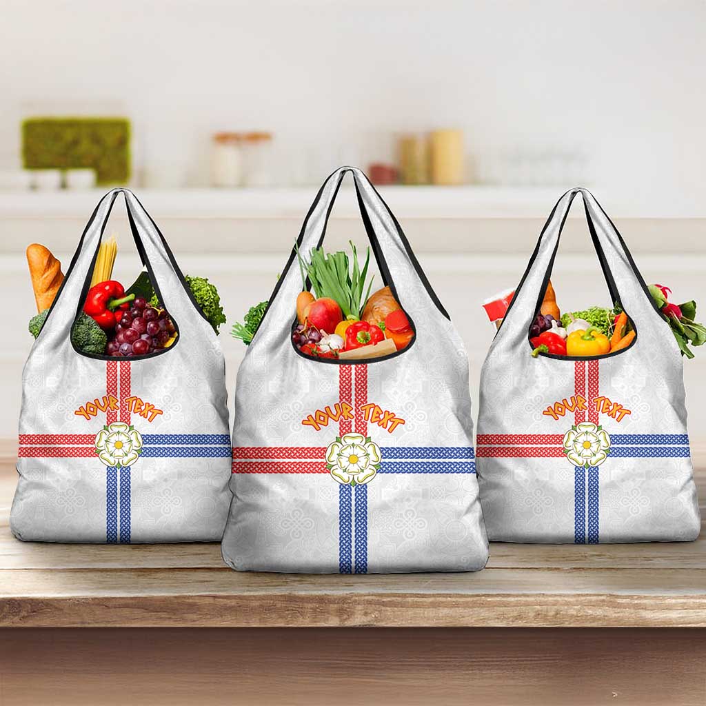 Personalized Yorkshire Celtic Heritage Grocery Bag Cross Style - Wonder Print Shop