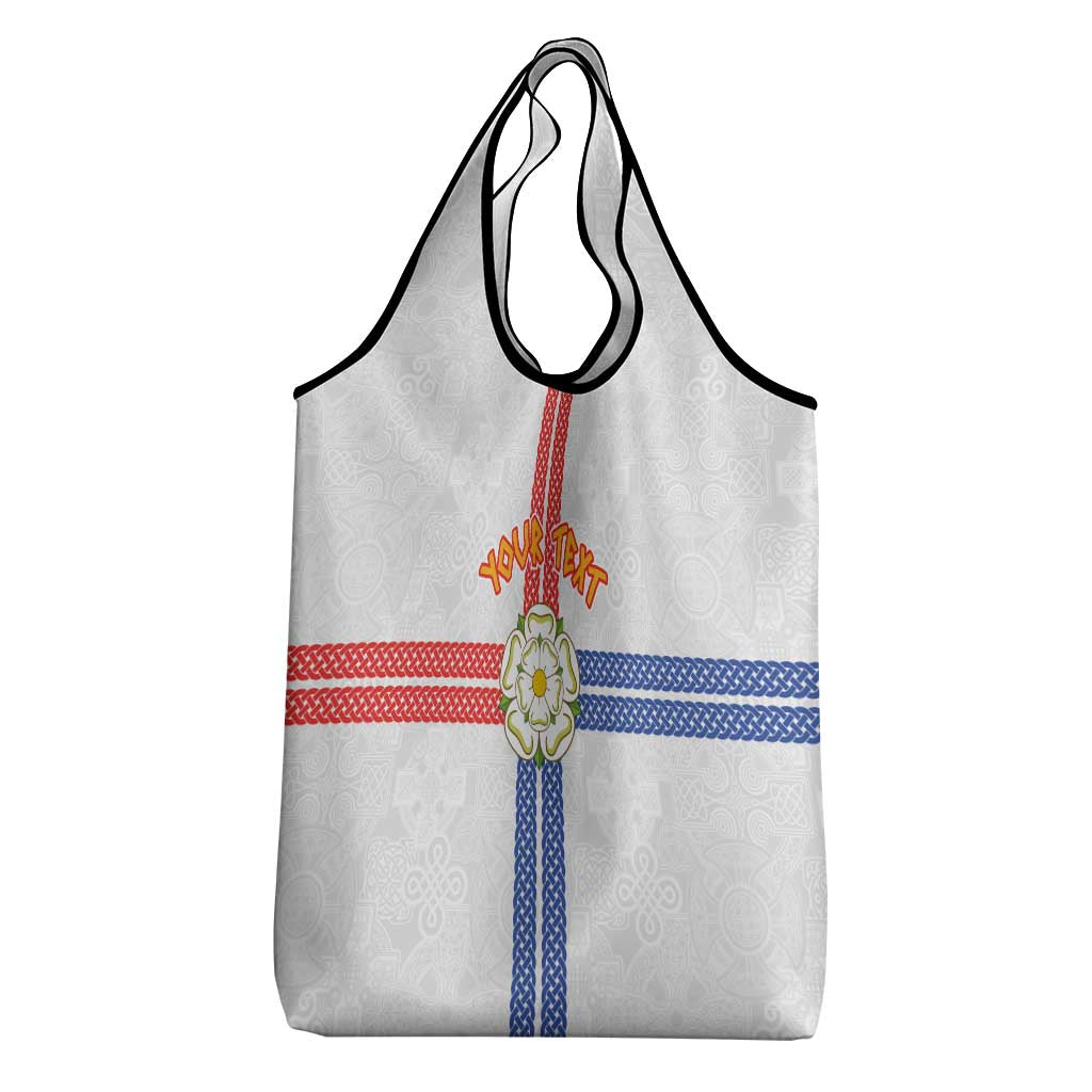 Personalized Yorkshire Celtic Heritage Grocery Bag Cross Style - Wonder Print Shop