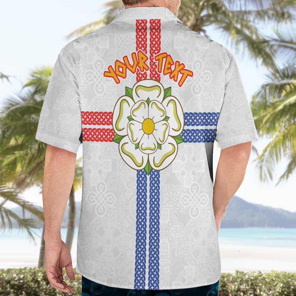 Personalized Yorkshire Celtic Heritage Hawaiian Shirt Cross Style - Wonder Print Shop