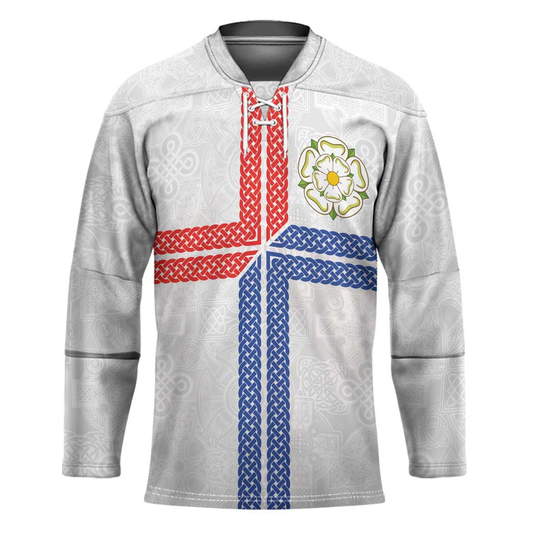 Personalized Yorkshire Celtic Heritage Hockey Jersey Cross Style - Wonder Print Shop
