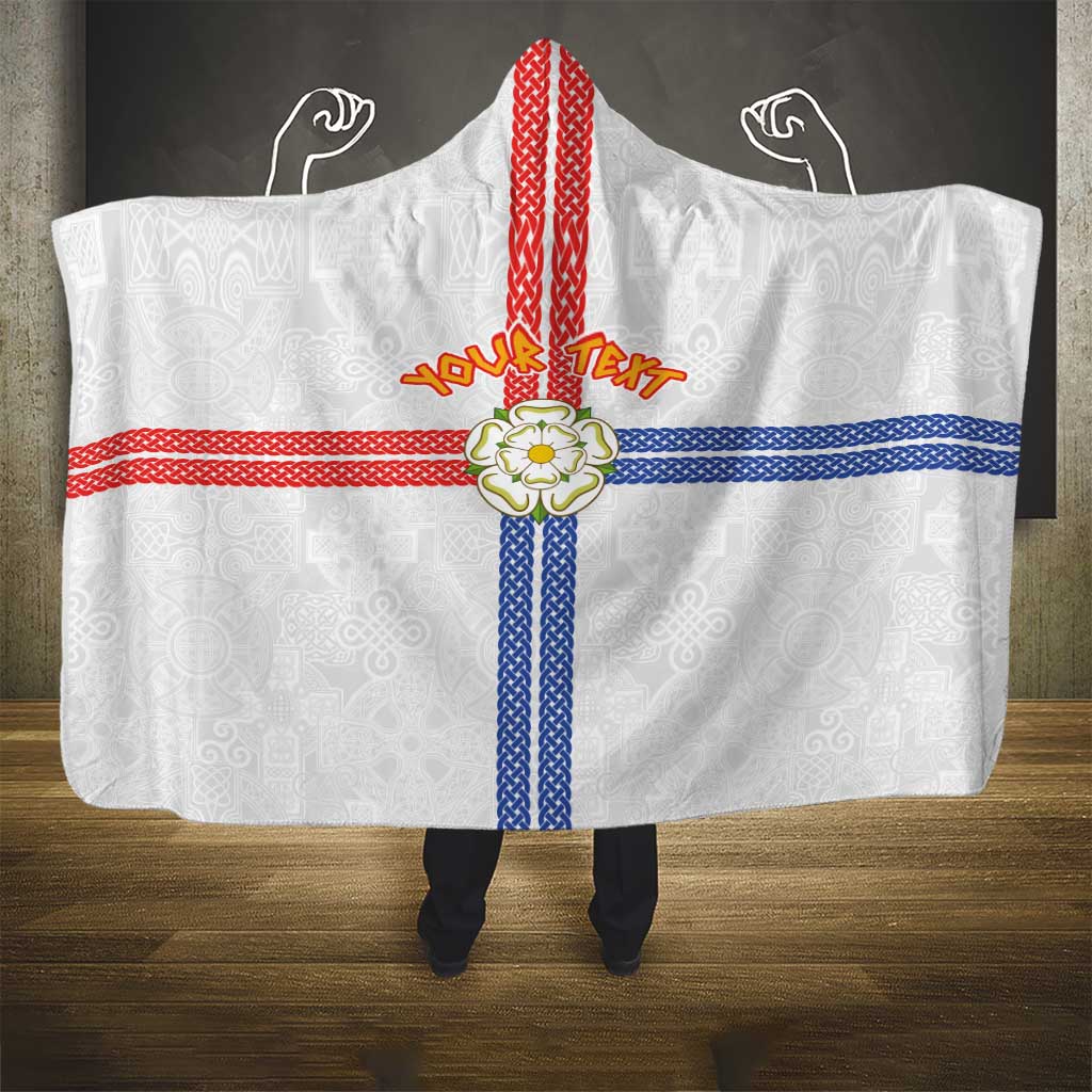 Personalized Yorkshire Celtic Heritage Hooded Blanket Cross Style - Wonder Print Shop