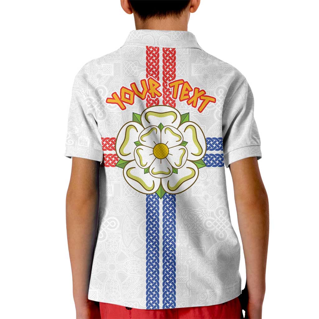 Personalized Yorkshire Celtic Heritage Kid Polo Shirt Cross Style - Wonder Print Shop
