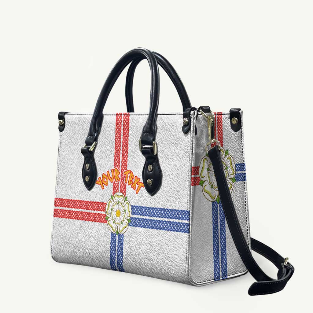 Personalized Yorkshire Celtic Heritage Leather Bag Cross Style - Wonder Print Shop
