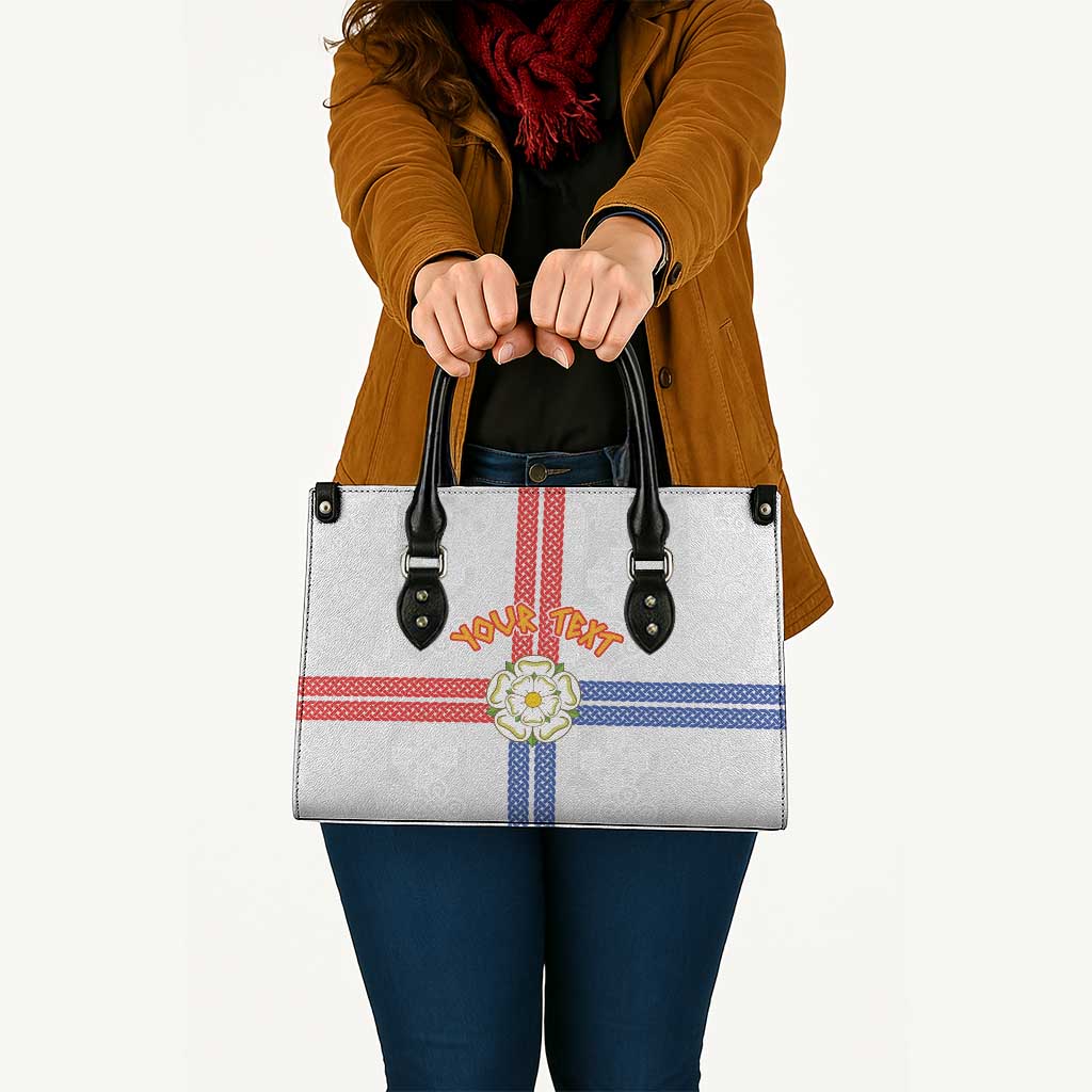 Personalized Yorkshire Celtic Heritage Leather Bag Cross Style - Wonder Print Shop