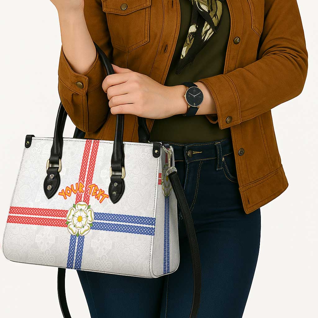 Personalized Yorkshire Celtic Heritage Leather Bag Cross Style - Wonder Print Shop