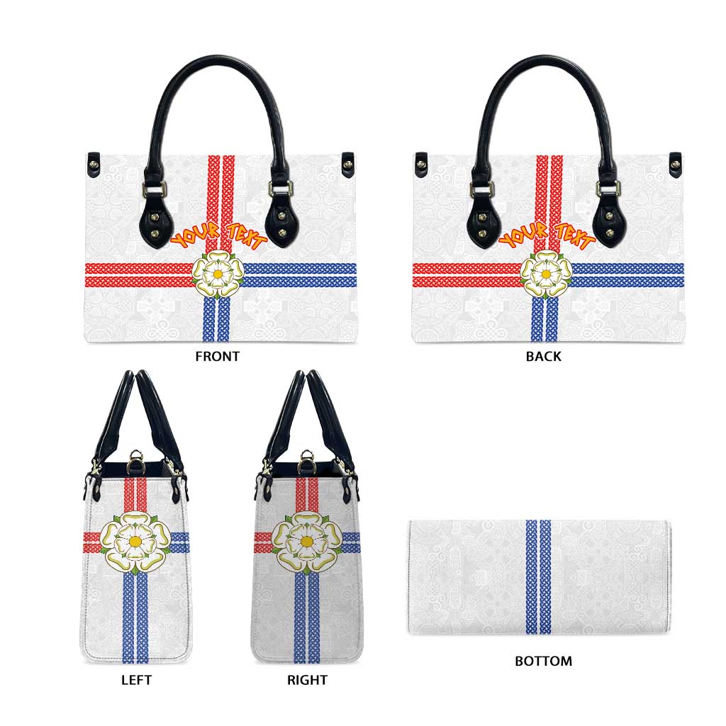 Personalized Yorkshire Celtic Heritage Leather Bag Cross Style - Wonder Print Shop