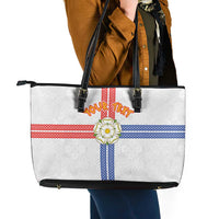 Personalized Yorkshire Celtic Heritage Leather Tote Bag Cross Style - Wonder Print Shop