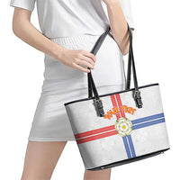 Personalized Yorkshire Celtic Heritage Leather Tote Bag Cross Style - Wonder Print Shop