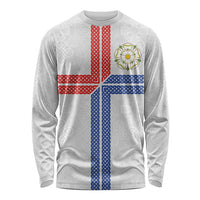 Personalized Yorkshire Celtic Heritage Long Sleeve Shirt Cross Style - Wonder Print Shop